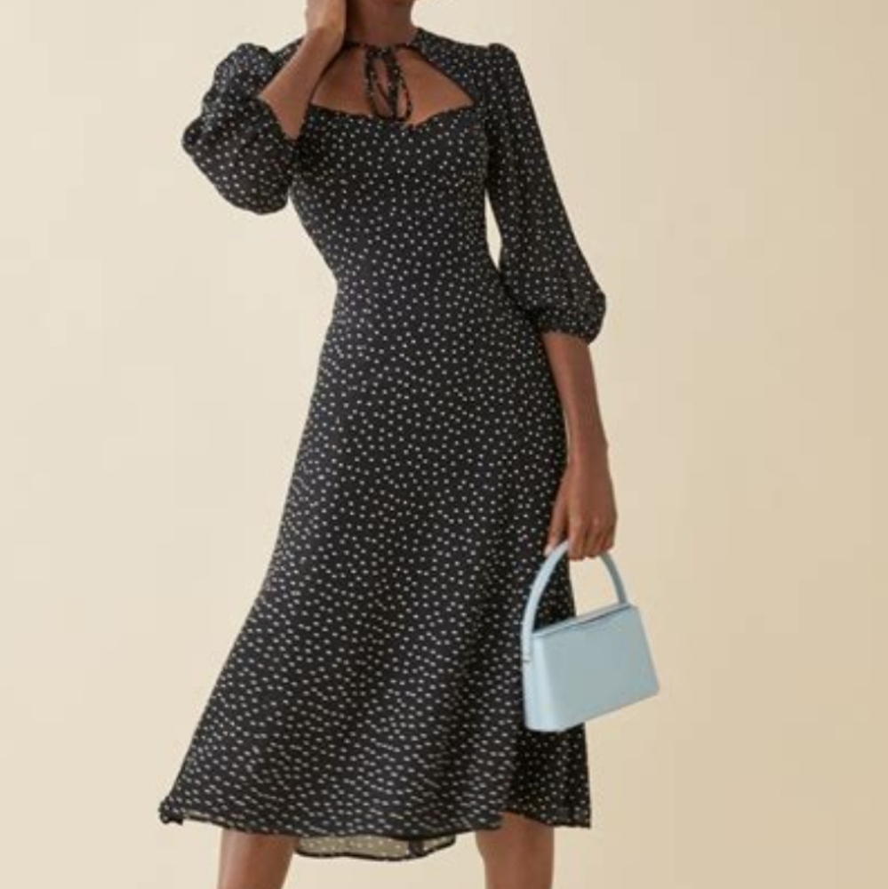 NWT Reformation Poulter Polka Dot Dress